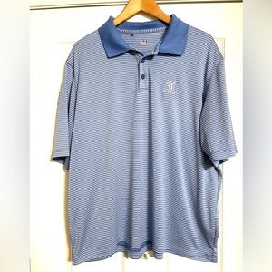 Under Armour Men's Heat Gear Light Blue Striped Golf Polo TPC Sugarloaf